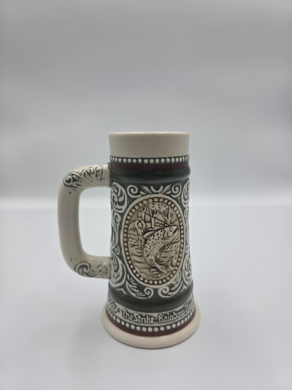 Vintage 1983 Avon Ceramarte “Sporting” Mini Stein Handcrafted In Brazil 5” Tall